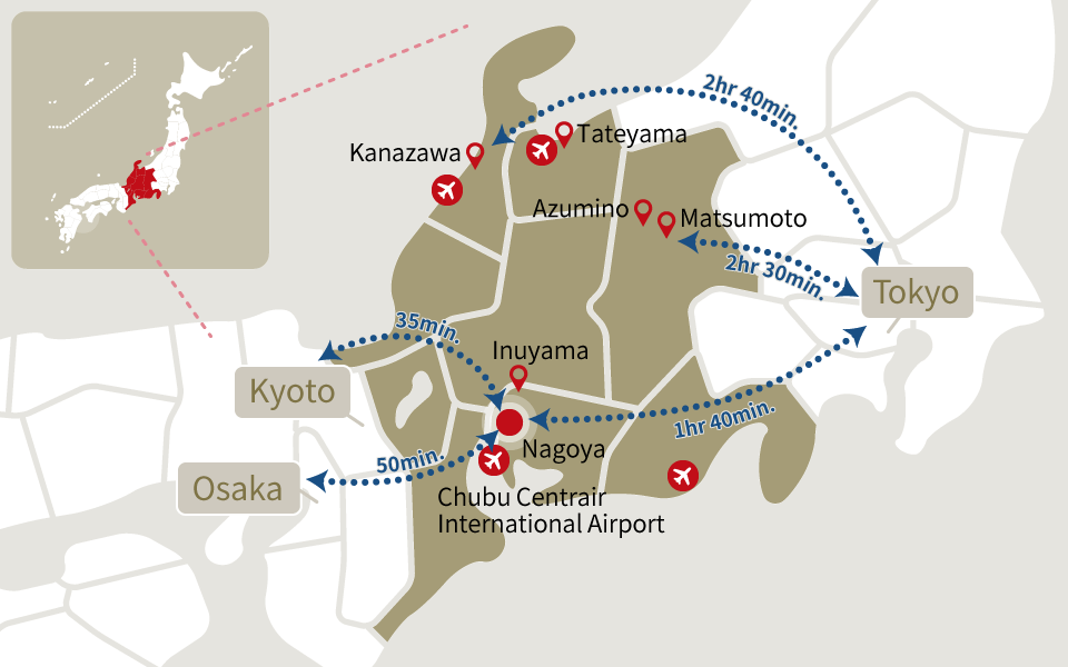 Central Japan Map